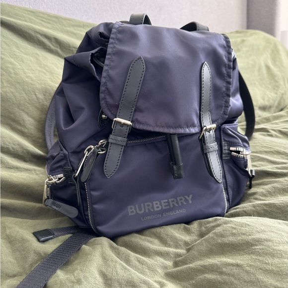 BURBERRY Backpack Navy Blue - Picture 1 of 4